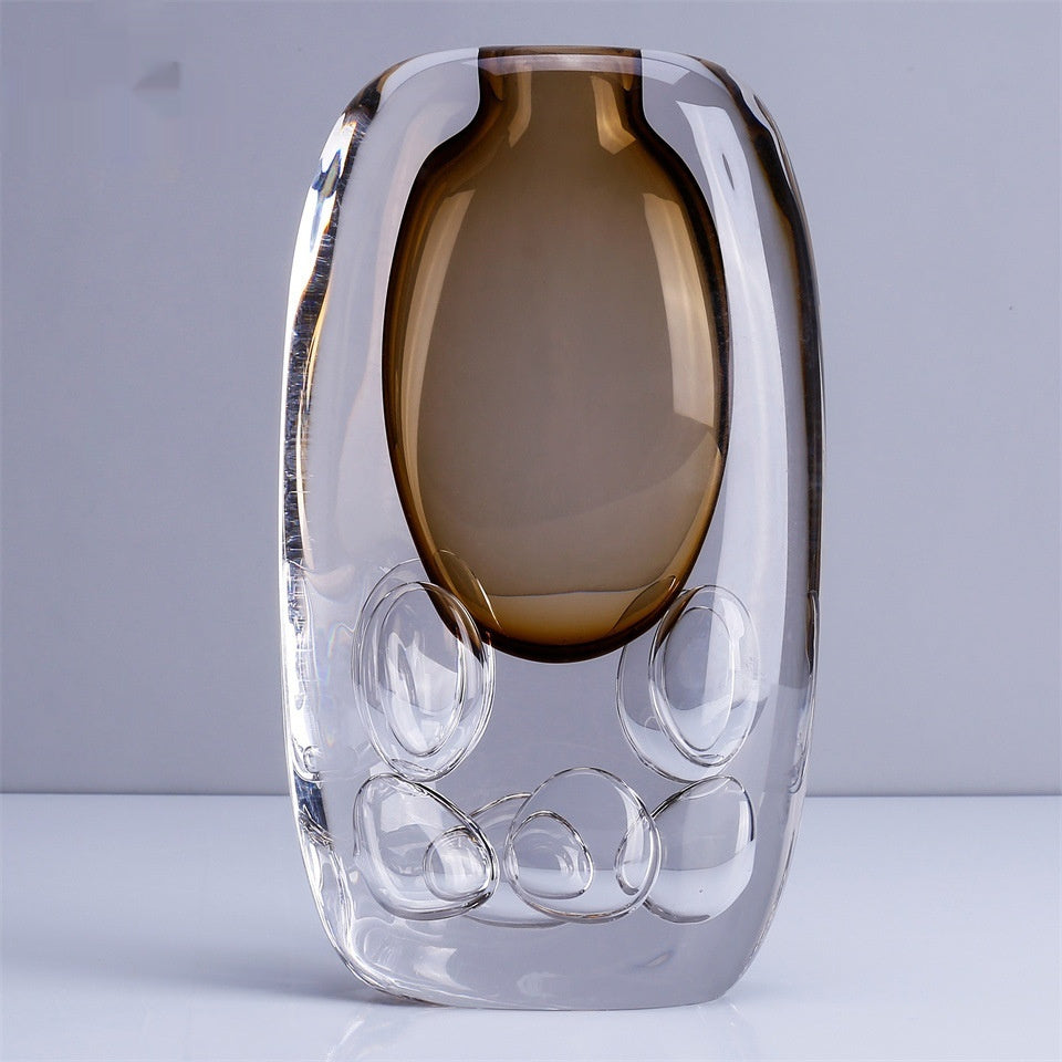 Luxury Minimalist Modern Heavy Glass Vase Flower Container