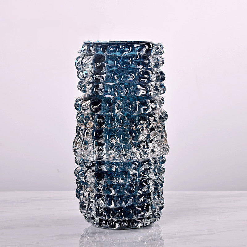 Large Tall Modern Light-luxury Crystal Glass Flower Basket For The Living Roomsoft Furnishing Sample Room Vase