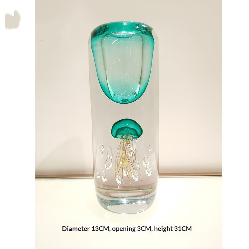 Artistic Design Jellyfish Gradient Vase For Living Room And Dining Table