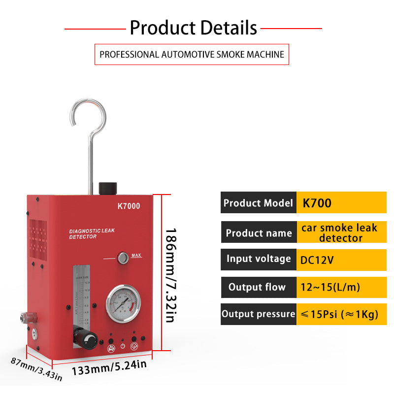 Automotive Repair Smoke Leak Detector Pipeline Engine