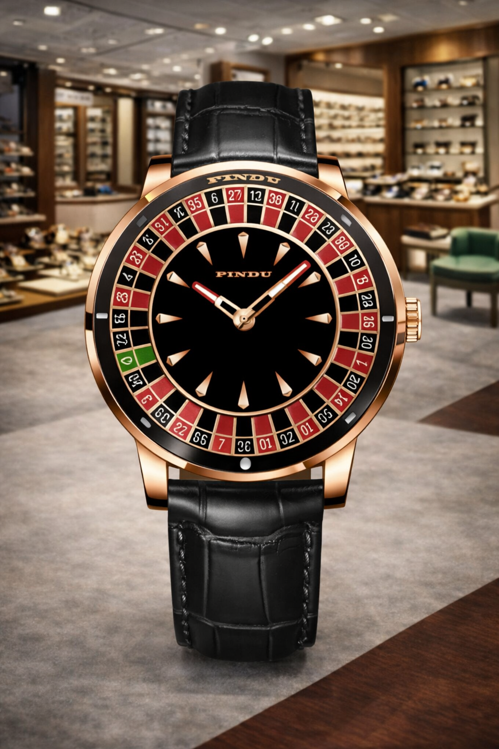 Checkered Dial Men’s Automatic Watch