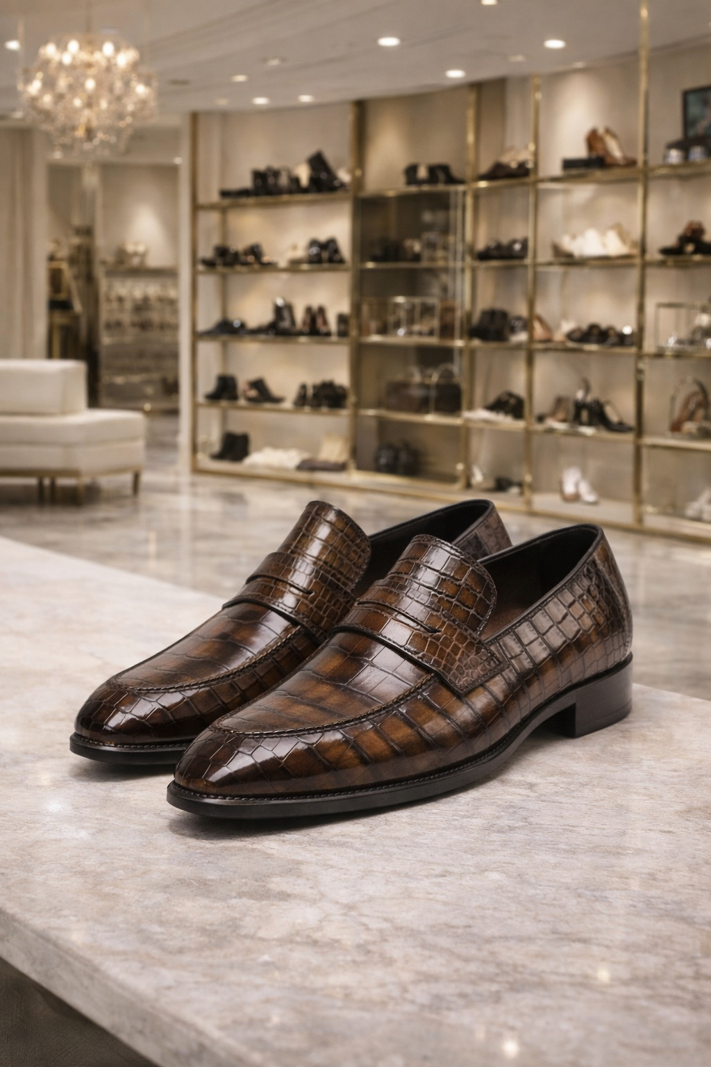 Men Formal Crocodile Shoes