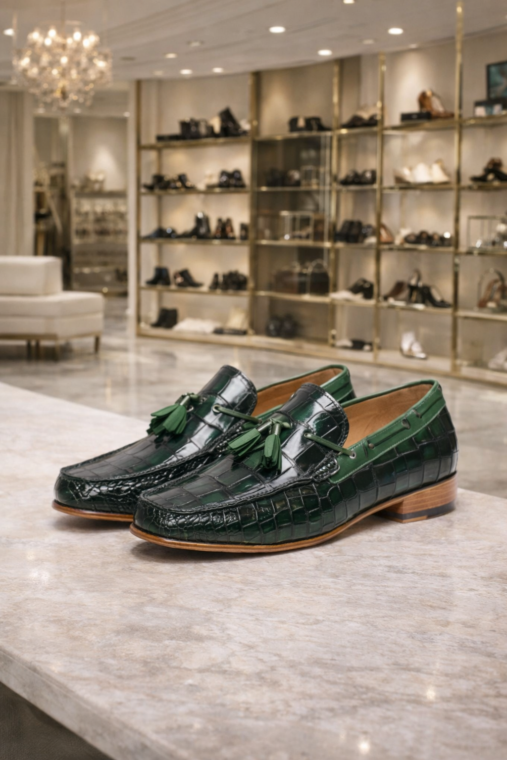 Crocodile Leather Men Doug Shoes