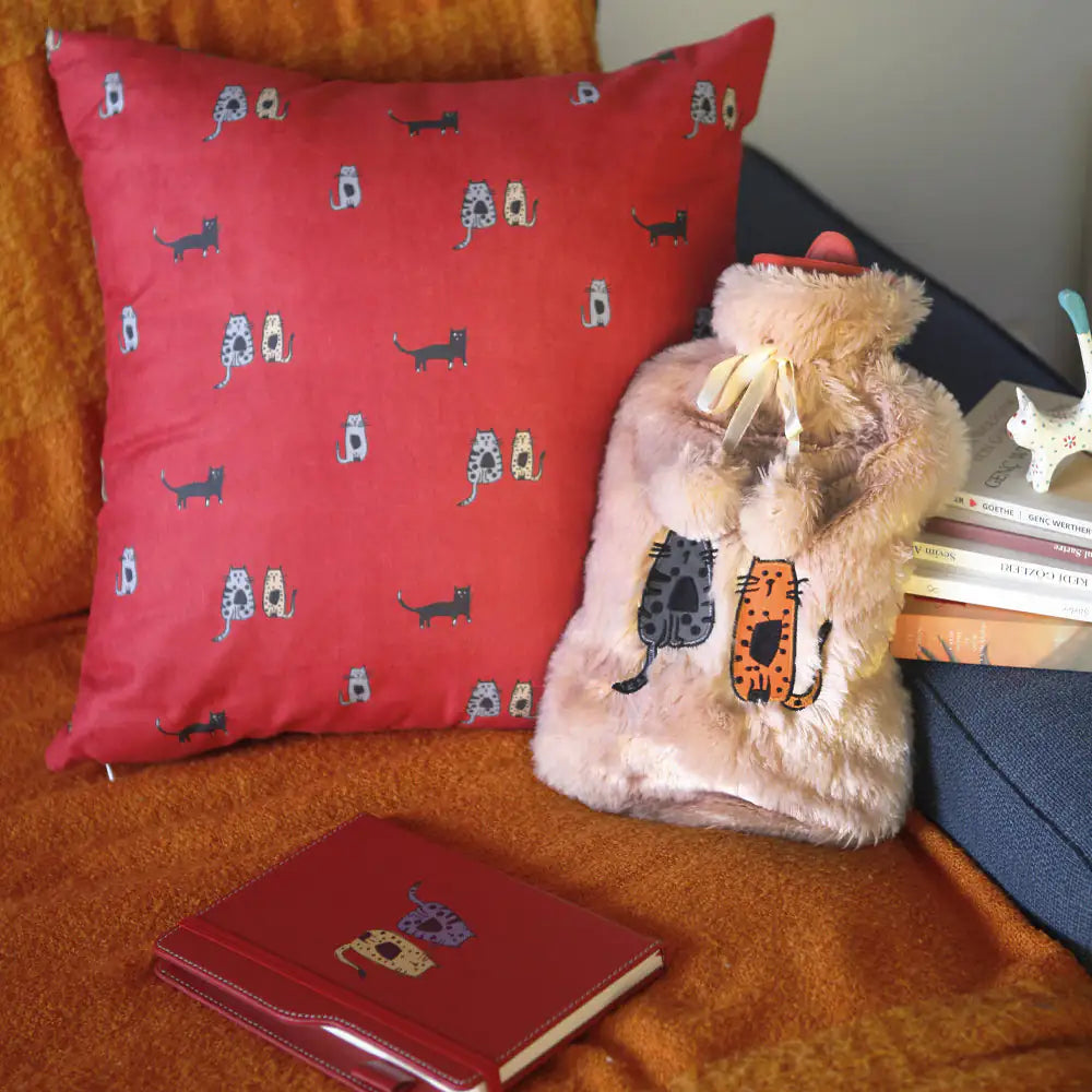 Biggdesign Cats Beige Hot Water Bottle