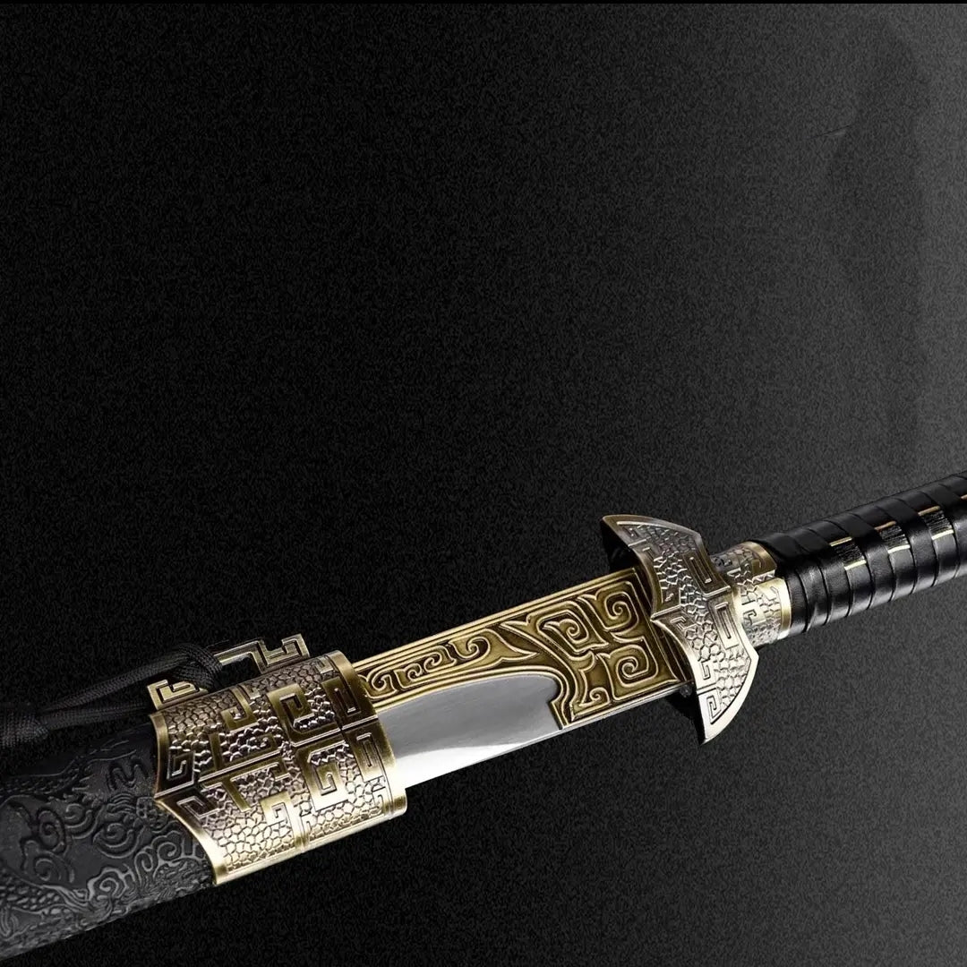 Tianwen Tang Heng Integral Tang Dynasty Horizontal Sword High Manganese Steel Self-Defense Cold Weapon Collection-Grade Unsharpened