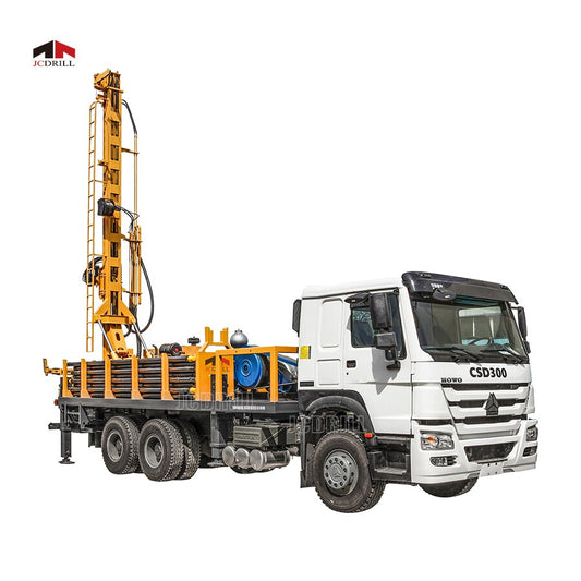 300m deep multifunctional truck mounted bore hole water well drilling machine