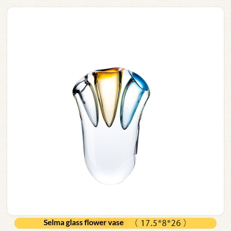 Light Luxury Minimalist Modern Thickened Creative Glass Vase Ornament