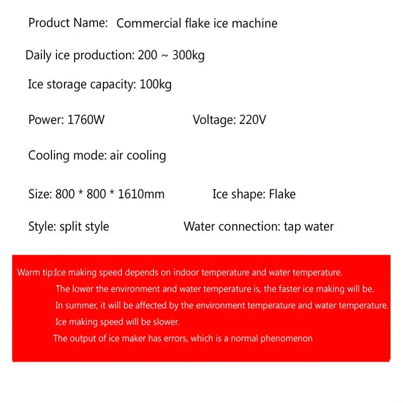 Electric Commercial Ice Maker Machine