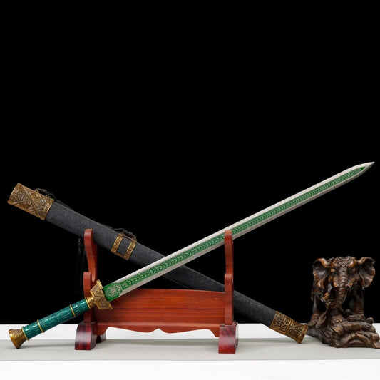 Tang-Style Sword Long-Style Sword Blade Self-Defense  Cold Weapon Tang-Style Horizontal Saber Decorative  Ornament Unsharpened