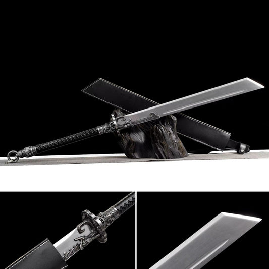 Authentic Sword Blade Integrally Forged Two-Handed Blade Embroidered Spring Saber Tang-Style Horizontal Saber Battle Saber Mo Saber Cold Weapon Unsharpened