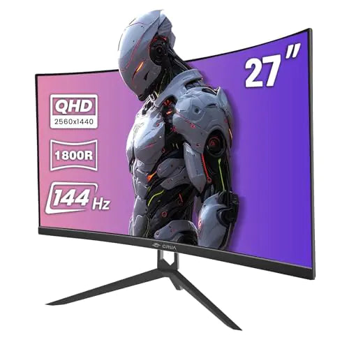 CRUA 27" Curved Gaming Monitor QHD