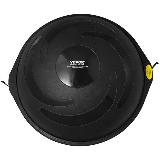 Half Exercise Ball Trainer, 26 Inch Balance Ball Trainer, 1500lbs Capacity Stability Ball, Yoga Ball With Resistance Bands & Foot Pump, Strength Fitness Ball For Home Gym Full Body Workout Black