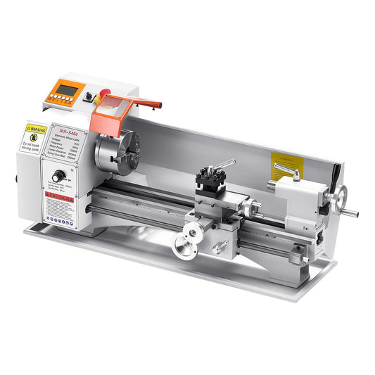 Metal Lathe Machine, 8.7 X 18 In, Precision Bench Power Metal Lathe, Automatic Feed, 0-2500 RPM Variable Speed, 1250W Brushless Motor, For Processing Precision Parts Soft Metals Wood Plastics