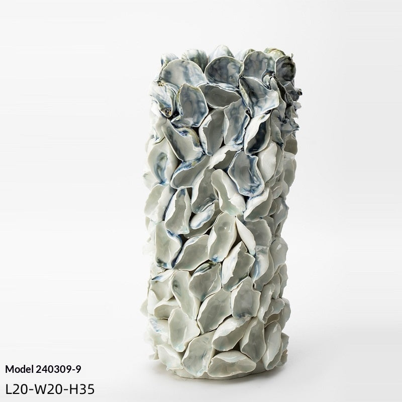 Ancient Style Ceramic Sculpture Display Sample Room Homestay Lobby Flower Arrangement Desktop Handmade Vase