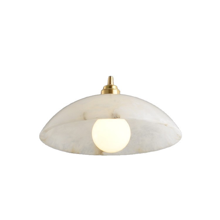 Spanish Marble Restaurant Three-head Round Light Luxury Bar Aisle Light Designer Model Coffee Dining Table Chandelier