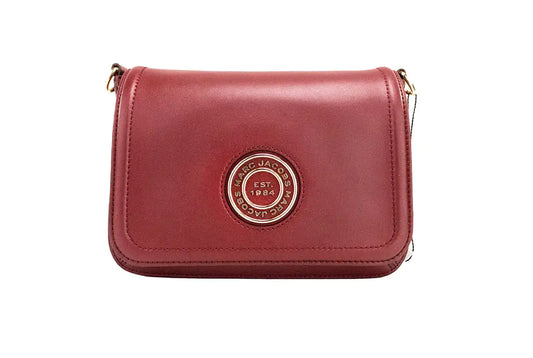 Genuine Marc Jacobs Medium Metal Signet Syra Leather Flap Crossbody