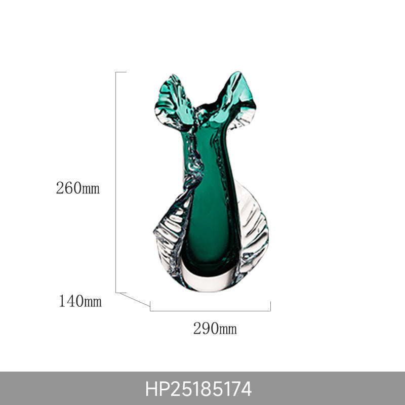 Minimalist Handcrafted Glass Art Decorative Vase