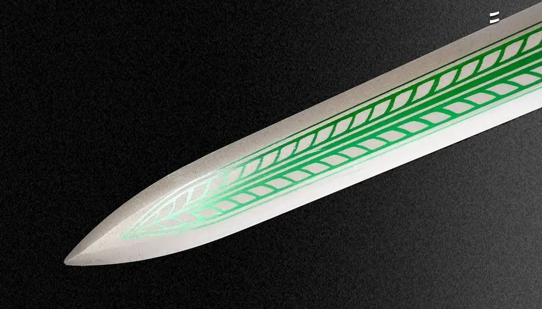 Green Green Dragon Longquan Sword Green Bamboo Fengyun Sword High-Manganese Steel Blade Self-Defense Cold Weapon  Item