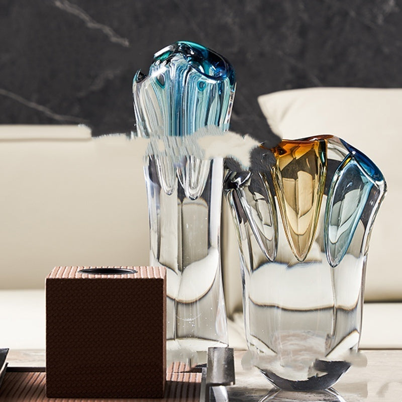 Light Luxury Minimalist Modern Thickened Creative Glass Vase Ornament