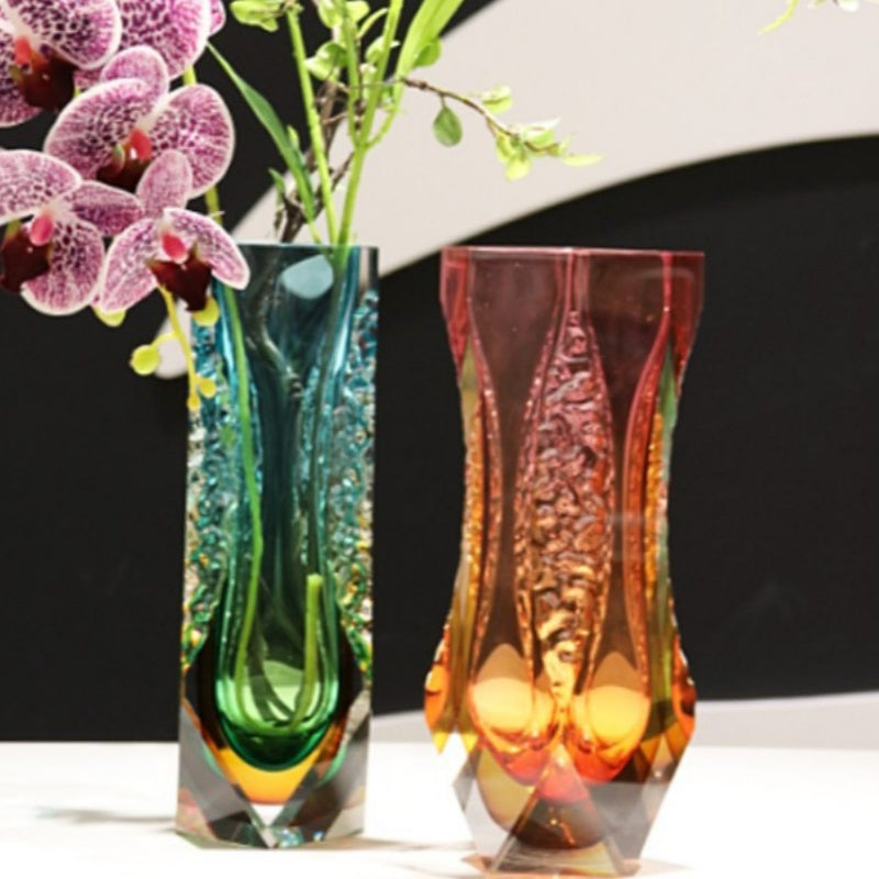 Light-luxury Wave-pattern Gradient Vase For Hydroponic Green Plants