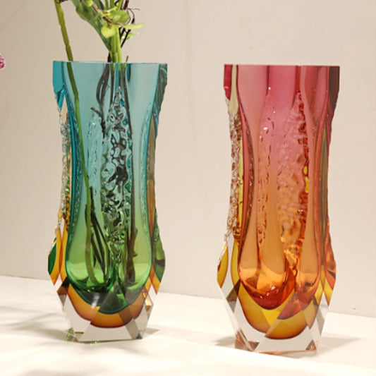 Light-luxury Wave-pattern Gradient Vase For Hydroponic Green Plants