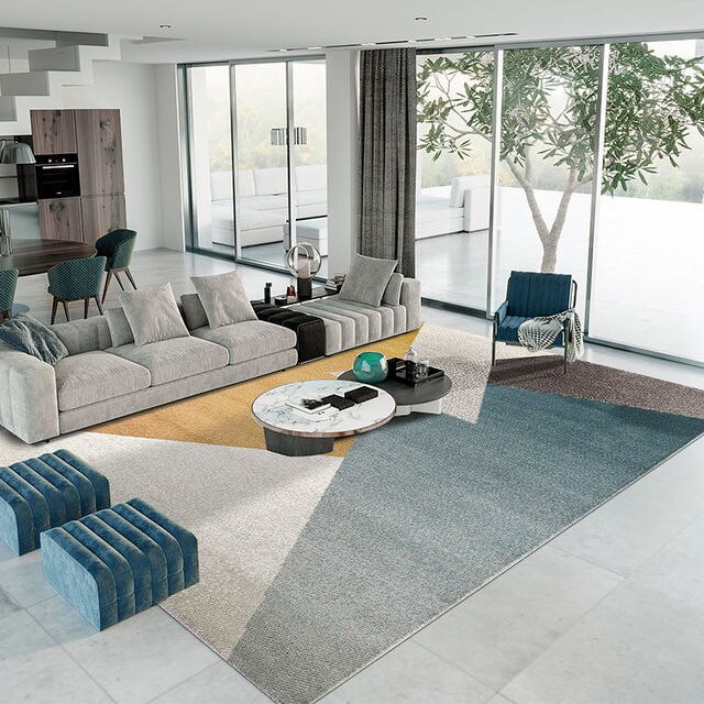 Modern Polypropylene Carpets for Living Room Sofas