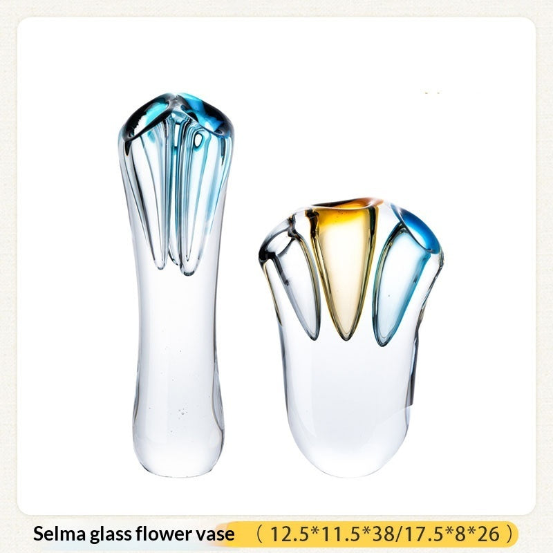 Light Luxury Minimalist Modern Thickened Creative Glass Vase Ornament