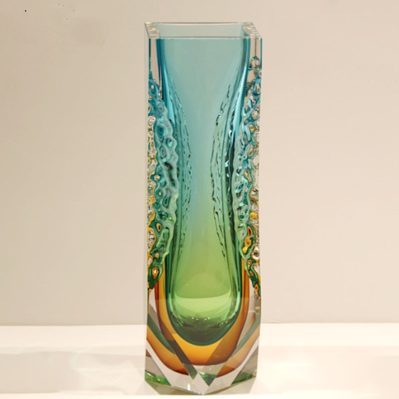 Light-luxury Wave-pattern Gradient Vase For Hydroponic Green Plants