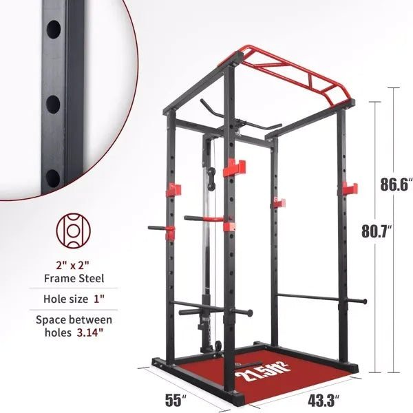 Home Gym Sets Multi-functional Power Cage,Home Adjustable Pullup Squat Rack