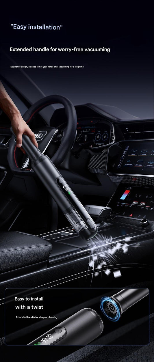 Green Light Dust-Detecting Handheld Car Vacuum Cleaner Wireless High-Suction Compact Portable Car Vacuum Cleaner For Vehicles