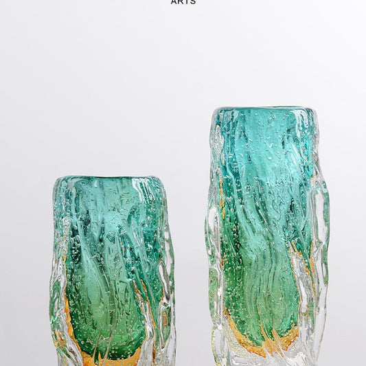 Light Luxury High-end Living Room Lake Blue Glass Vase