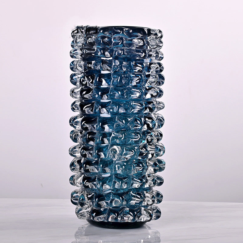 Large Tall Modern Light-luxury Crystal Glass Flower Basket For The Living Roomsoft Furnishing Sample Room Vase