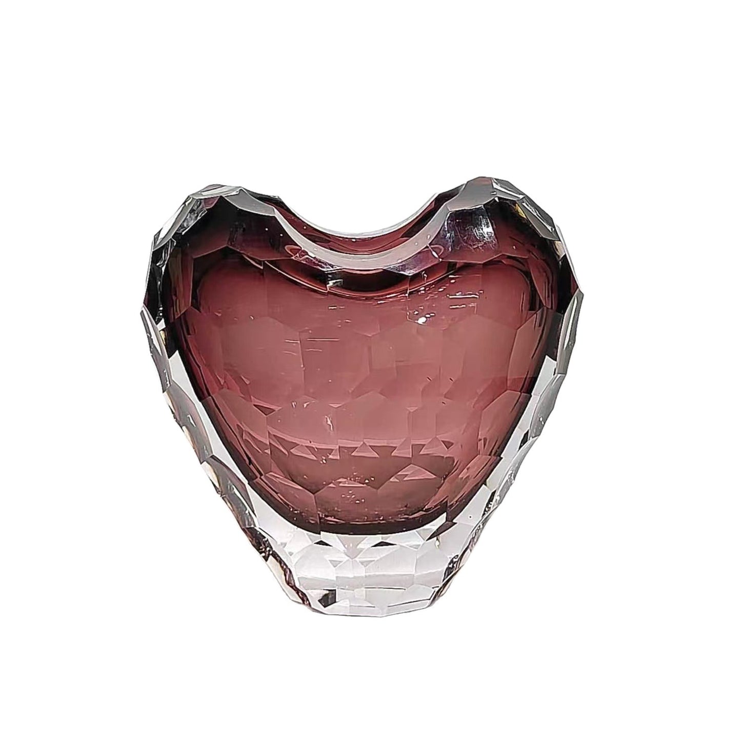 Creative Heart-Shaped Cross-Section Vase Home Model Living Room Tabletop F