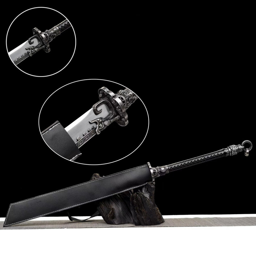 Authentic Sword Blade Integrally Forged Two-Handed Blade Embroidered Spring Saber Tang-Style Horizontal Saber Battle Saber Mo Saber Cold Weapon Unsharpened