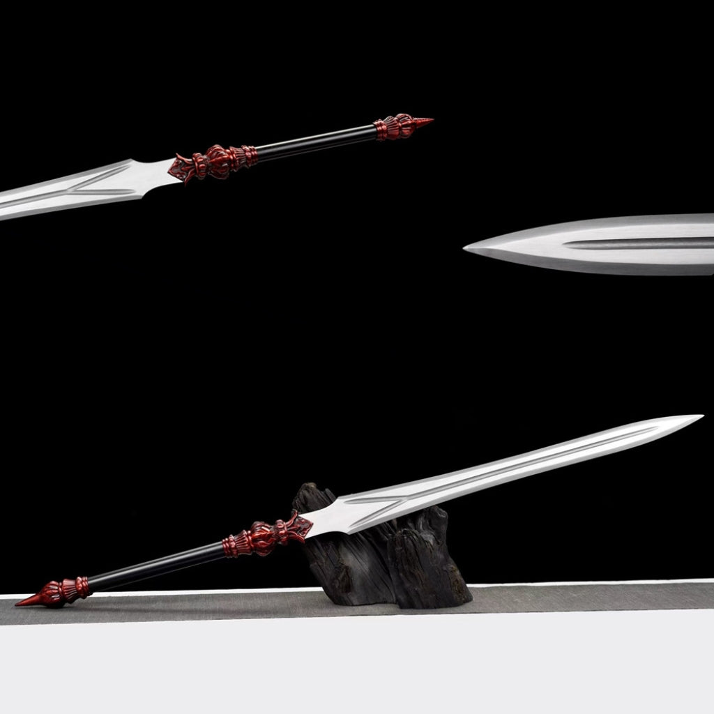 Long Style Integrated Lotus Sword Unsharpened Cold Weapon For Outdoor Display, Film TV Use, Decoration