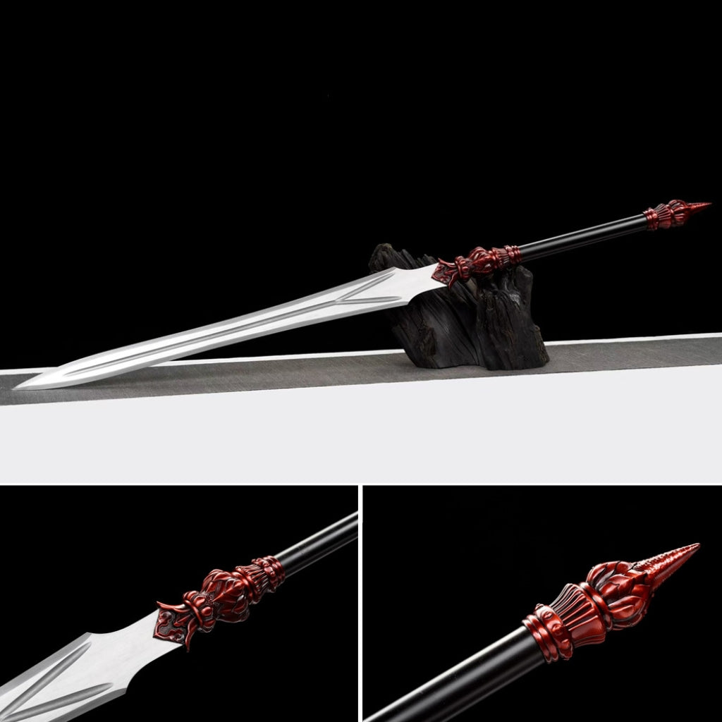 Long Style Integrated Lotus Sword Unsharpened Cold Weapon For Outdoor Display, Film TV Use, Decoration