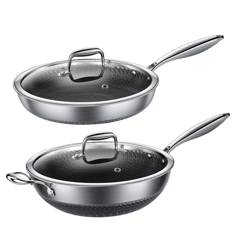 Stainless Steel Double-sided Honeycomb Non-stick Pan