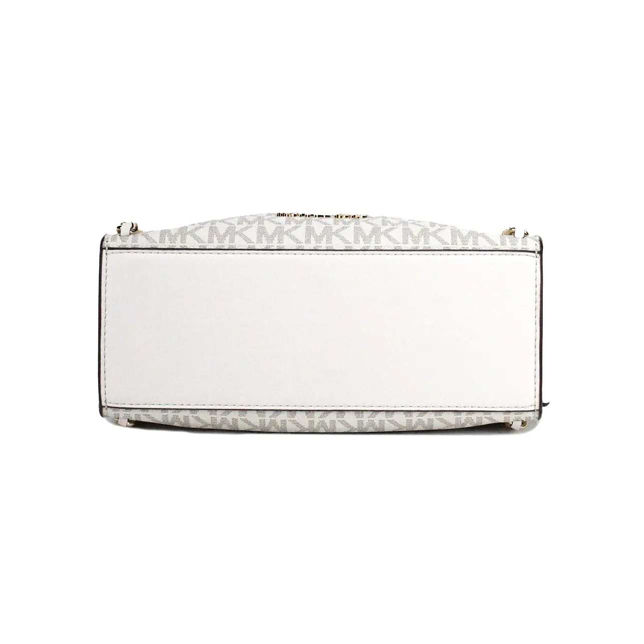 Michael Kors Mina Belted Cream PVC Chain Crossbody Bag