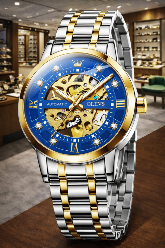 Mens Automatic Watch Skeleton Wrist Watch