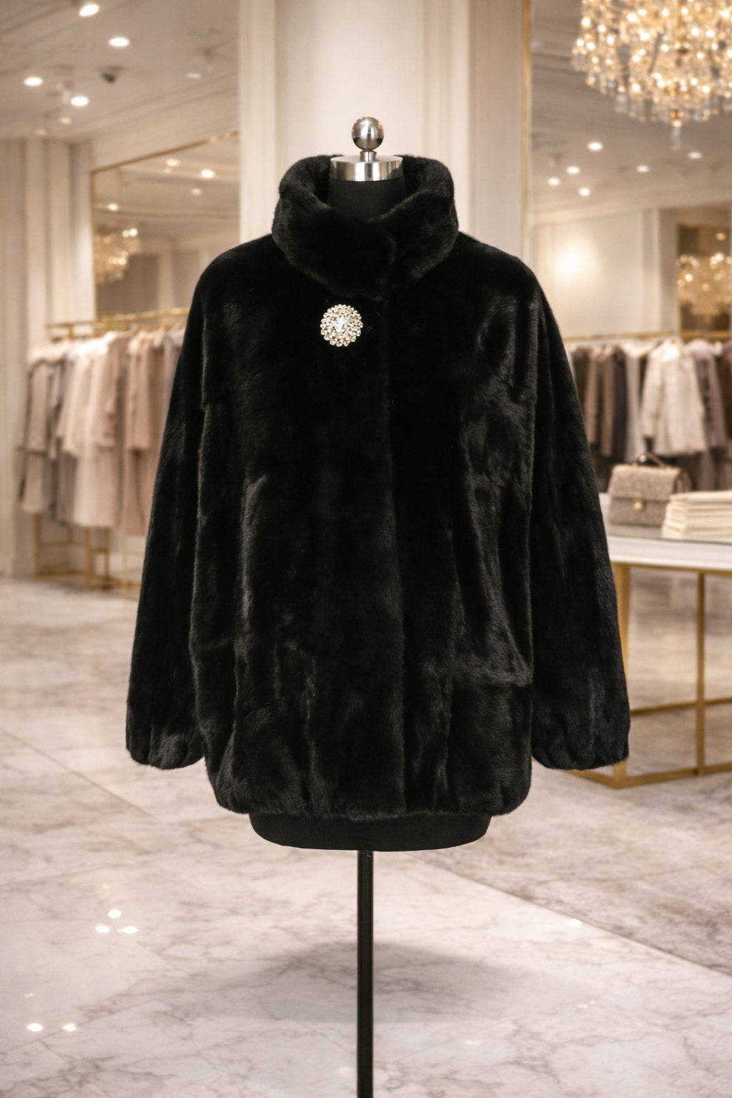 Mink Black Fur Coat