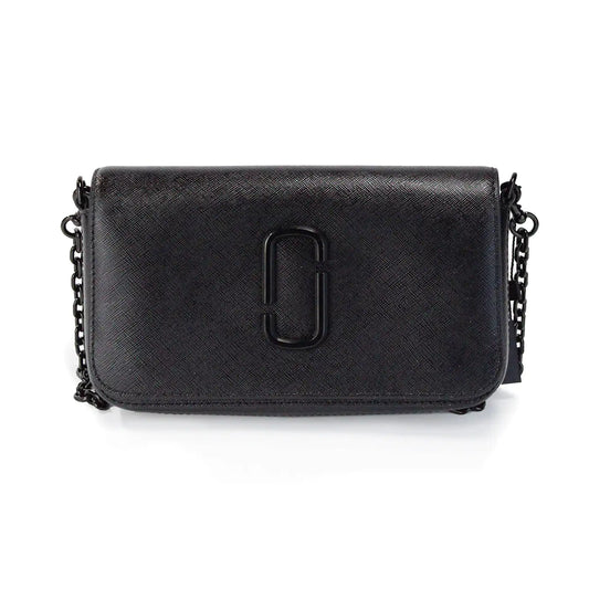 Genuine Marc Jacobs The Snapshot Black Leather Chain Crossbody