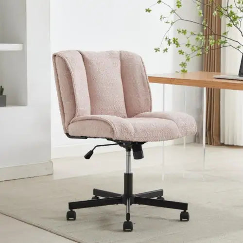 Adjustable And Swivel Computer Chair Dressing Chair Pink