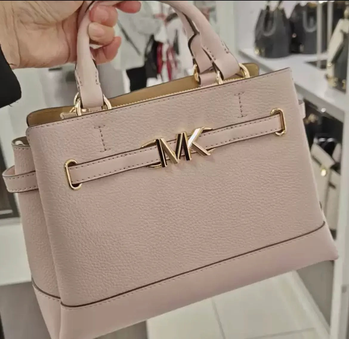 Michael Kors Reed Large Belted Satchel Bag