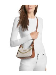Michael Kors Wilma Small Vanilla PVC Chain Crossbody Bag
