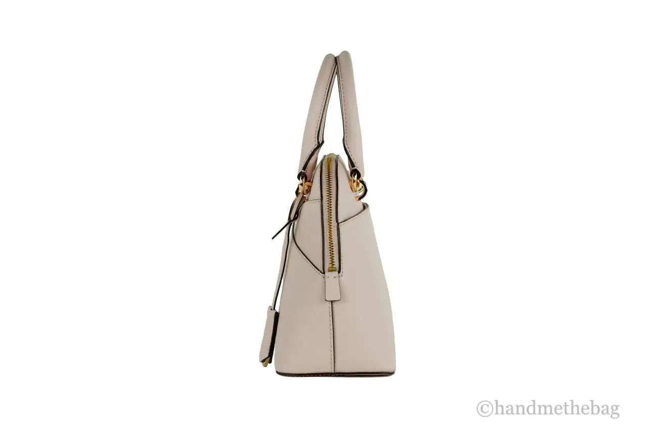 Michael Kors Jet Set Travel Medium Powder Blush Leather Dome X Cross Satchel Bag