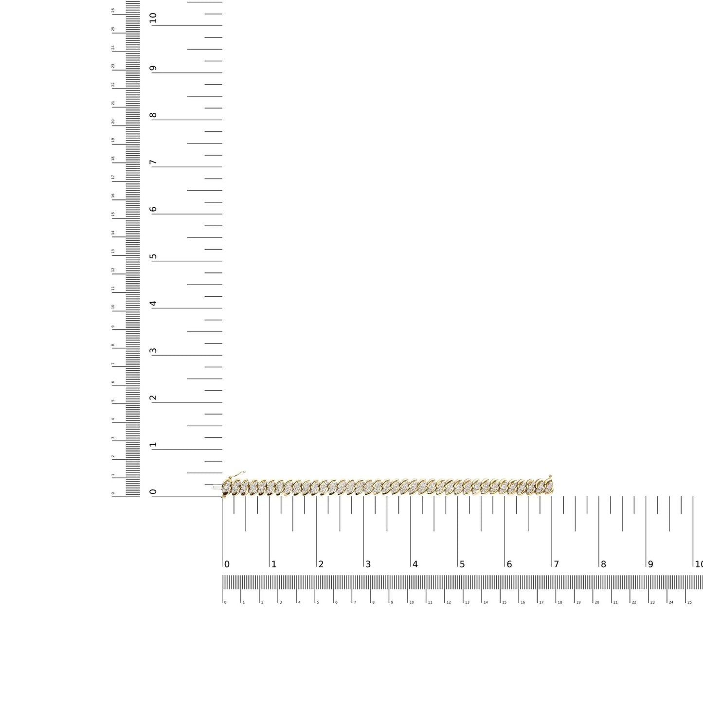 10K Yellow Gold 5.0 Cttw Diamond Double Row S-Link Cuban Bracelet jewellery