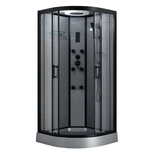 Black Color Design Hydro Massage And Steam Bathroom Shower Cabins