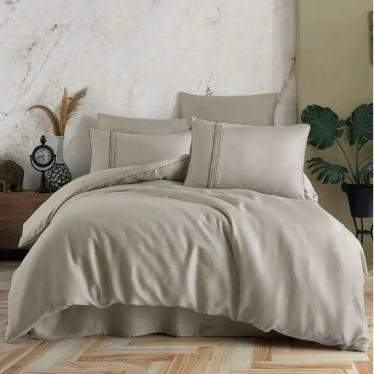 Silk Beige Double Bedlinen