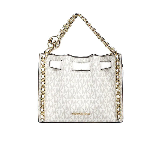 Michael Kors Mina Belted Cream PVC Chain Crossbody Bag