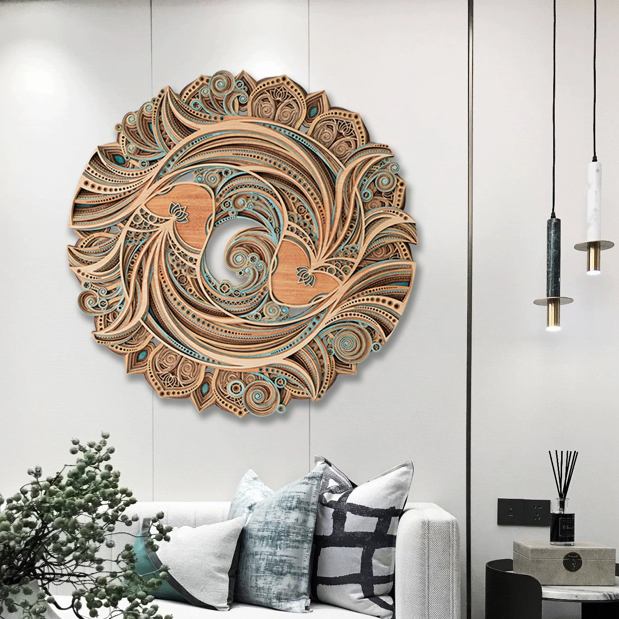New Chinese-style Round Wall Art Painting